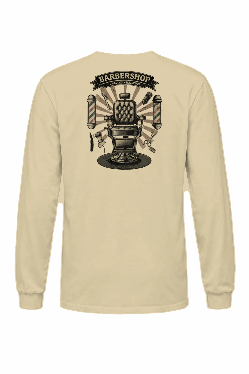 "Barbershop Chair" Unisex Longsleeve T-shirt | Gildan 2400