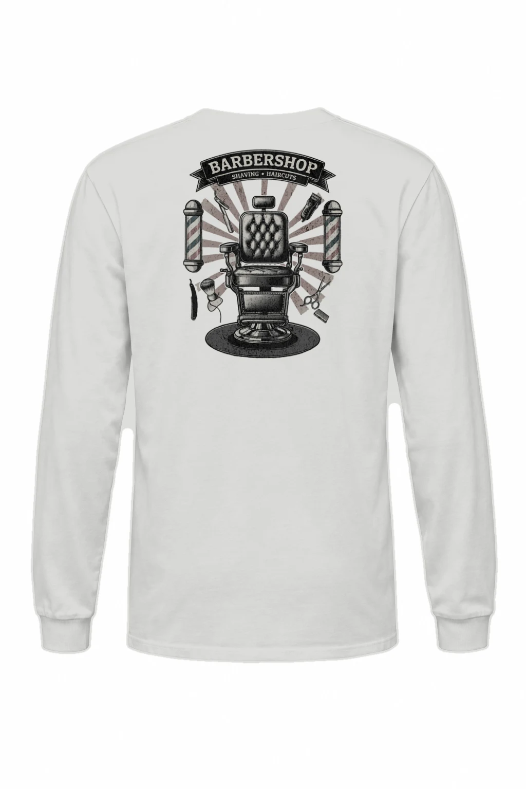 "Barbershop Chair" Unisex Longsleeve T-shirt | Gildan 2400