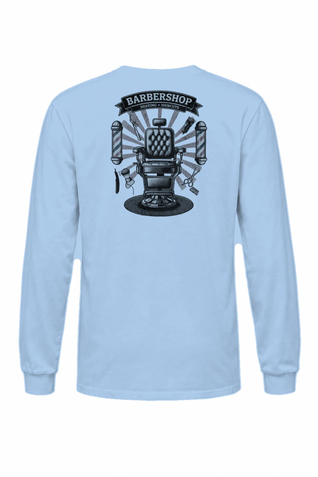 "Barbershop Chair" Unisex Longsleeve T-shirt | Gildan 2400