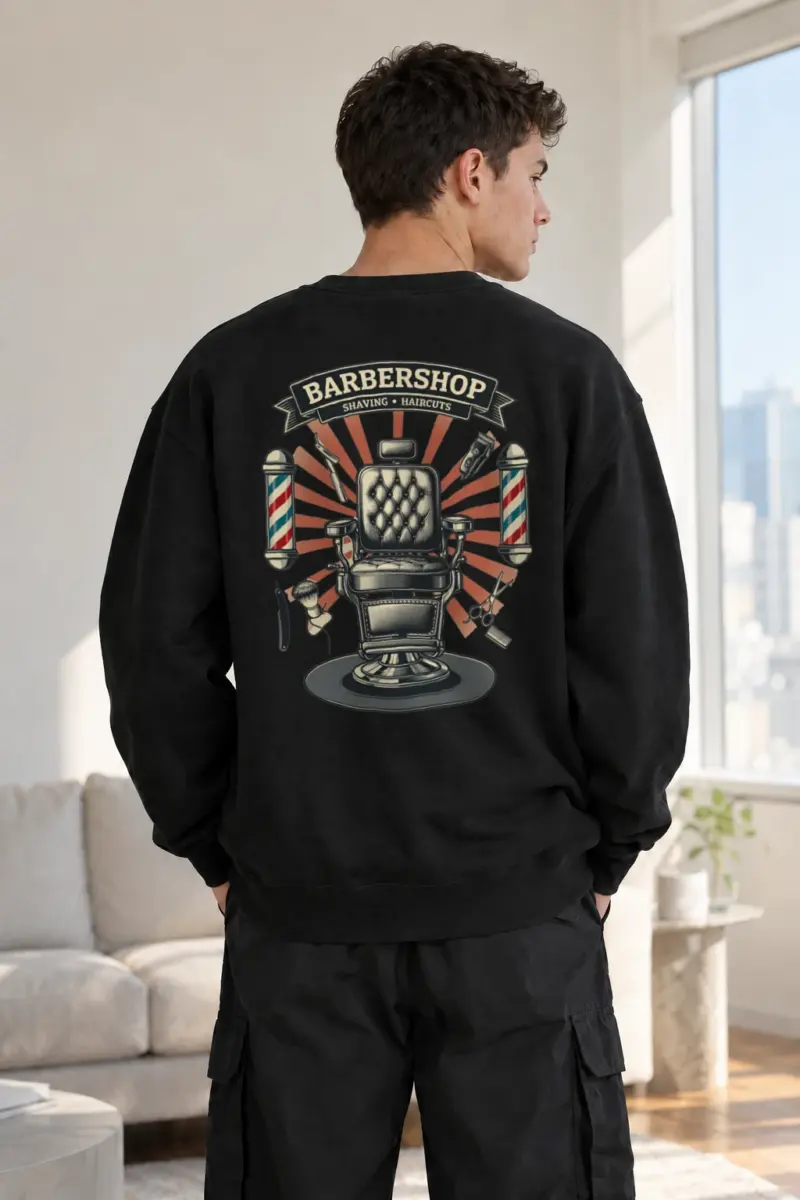 “Barbershop Classics” Heavy Blend Unisex Crewneck Sweatshirt | Gildan 18000