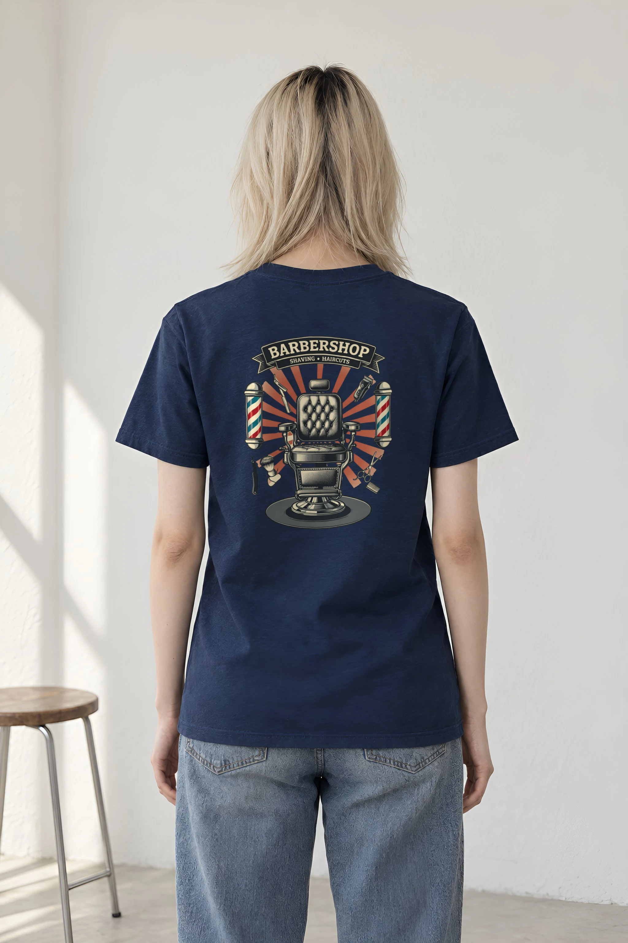 "Barbershop Heritage" Heavyweight Unisex Crewneck T-shirt