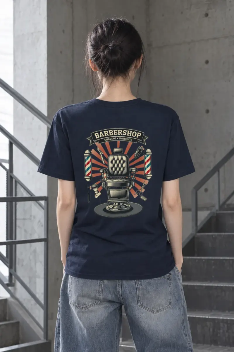 "Barbershop Heritage" Heavyweight Unisex Crewneck T-shirt