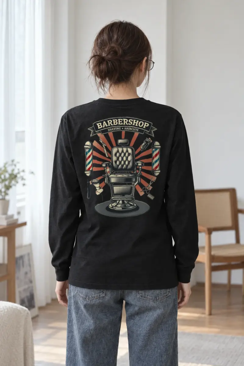 "Barbershop Shaving Club" Unisex Longsleeve T-shirt | Gildan 2400