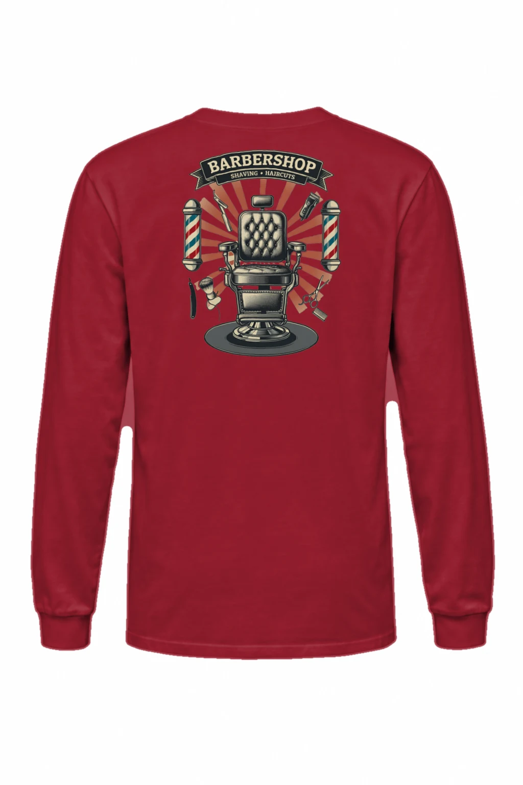 "Barbershop Shaving Club" Unisex Longsleeve T-shirt | Gildan 2400