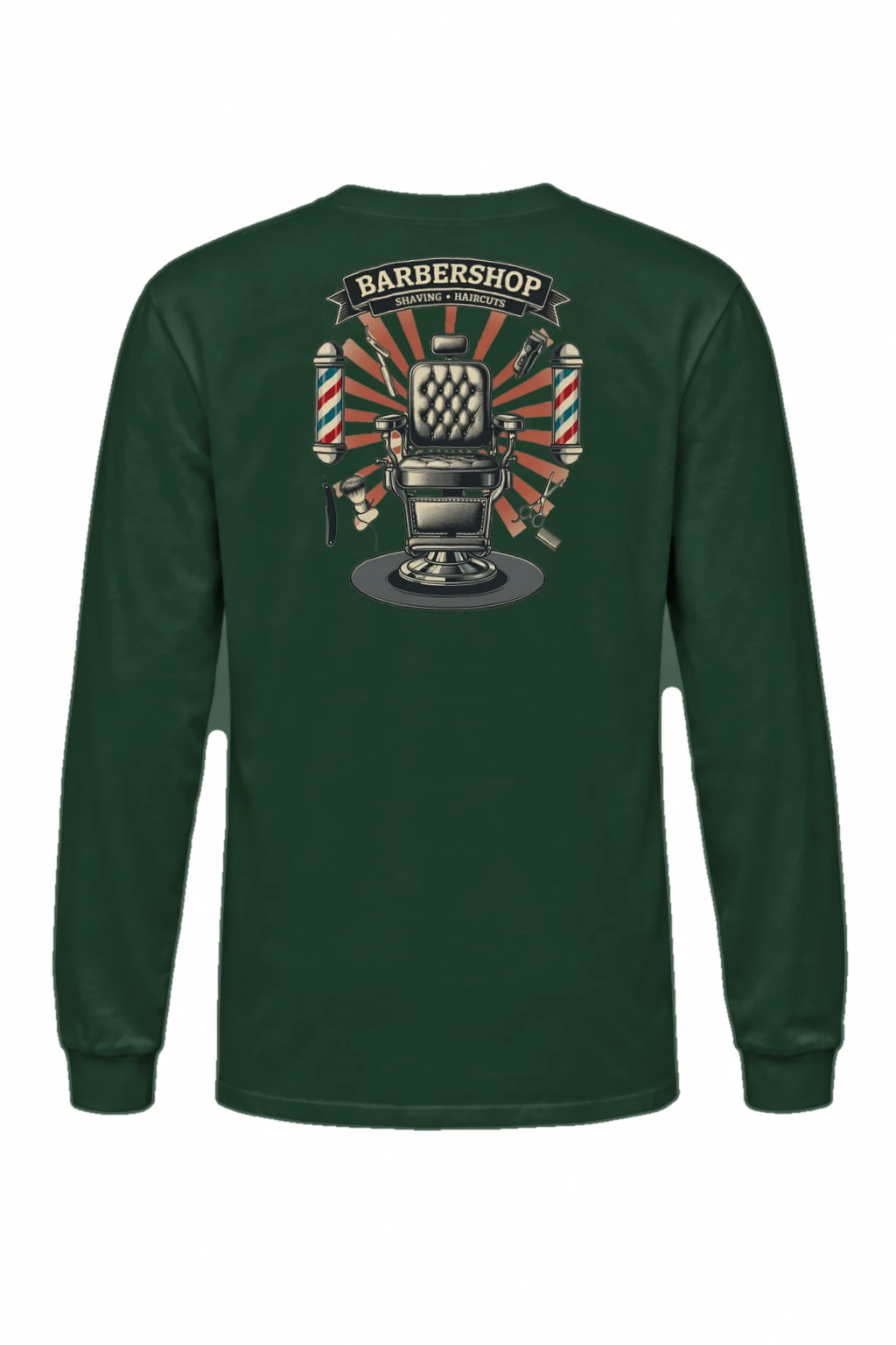 "Barbershop Shaving Club" Unisex Longsleeve T-shirt | Gildan 2400