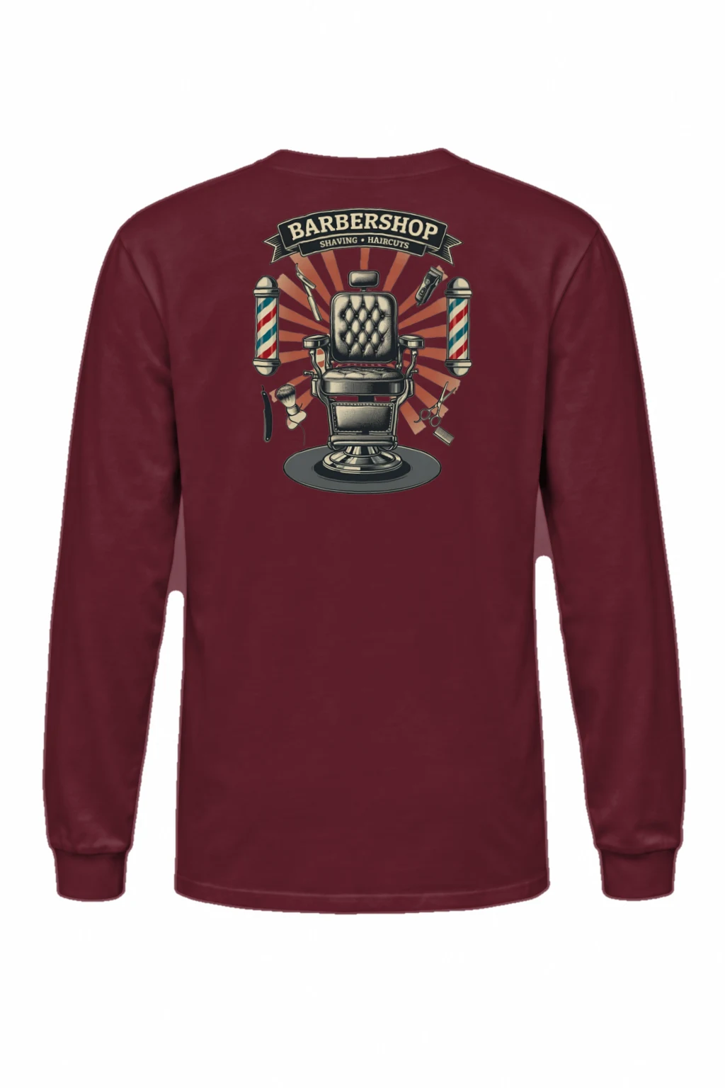 "Barbershop Shaving Club" Unisex Longsleeve T-shirt | Gildan 2400