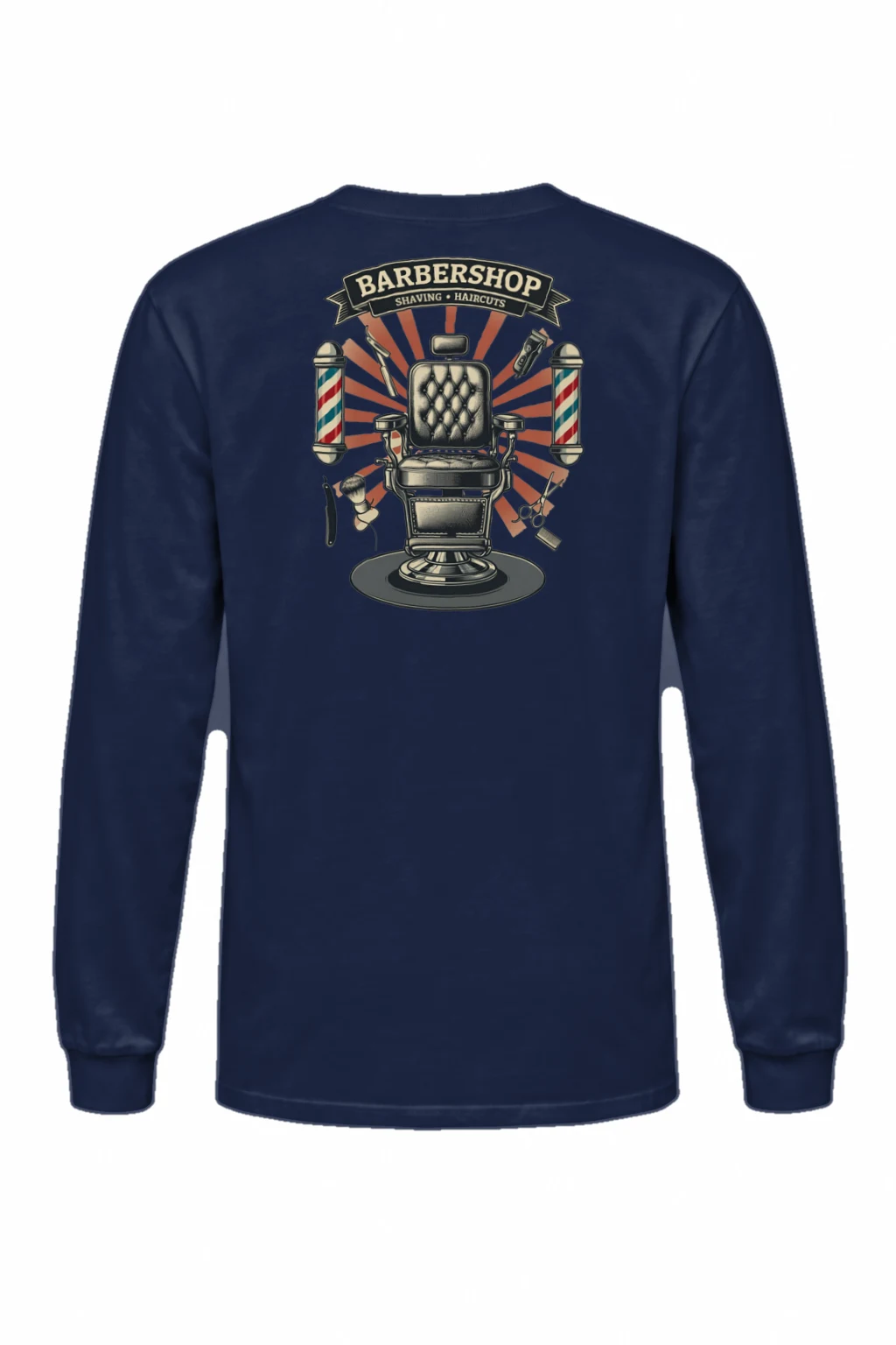 "Barbershop Shaving Club" Unisex Longsleeve T-shirt | Gildan 2400