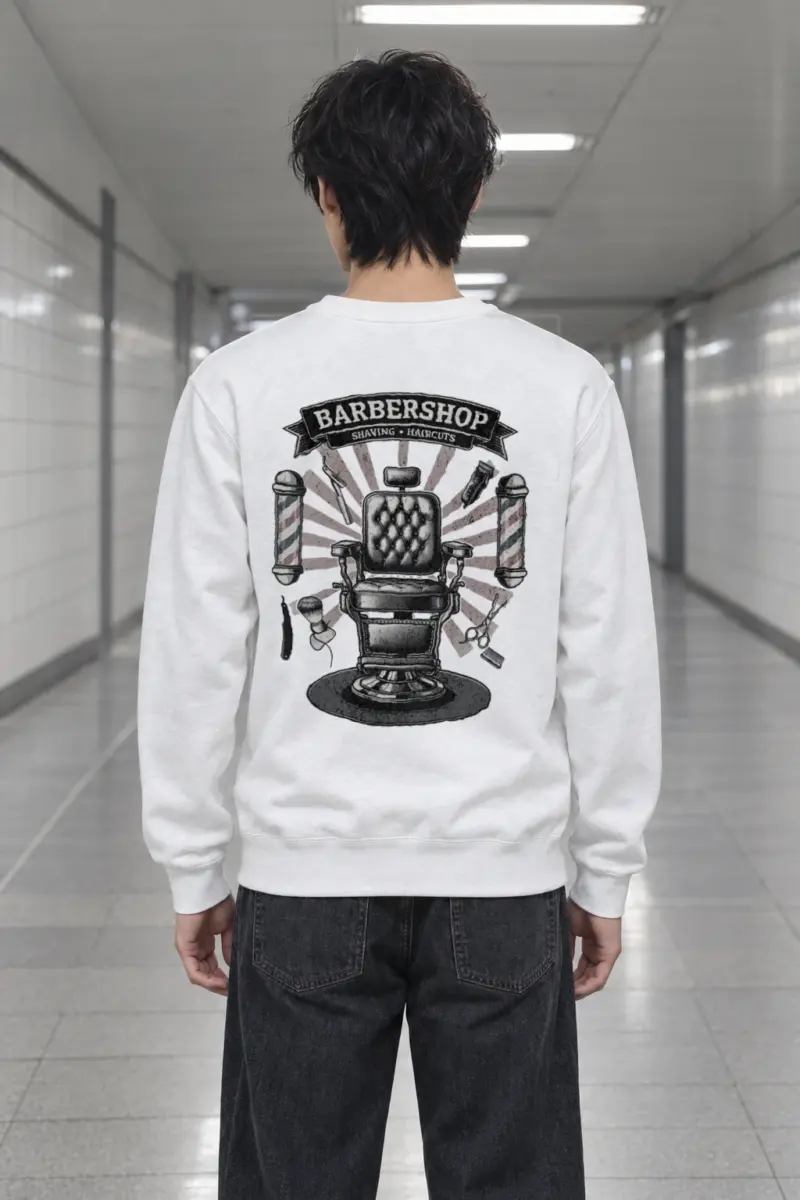 "Barbershop Shaving" Heavy Blend Unisex Crewneck Sweatshirt