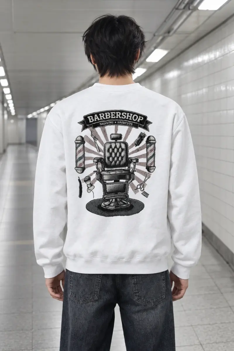 "Barbershop Shaving" Heavy Blend Unisex Crewneck Sweatshirt | Gildan 18000
