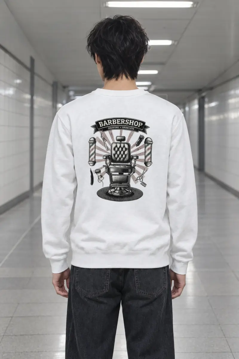 "Barbershop Shaving" Heavy Blend Unisex Crewneck Sweatshirt