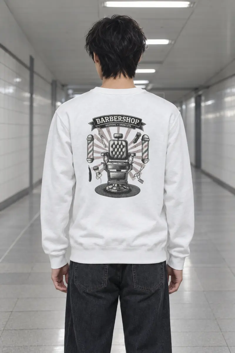"Barbershop Shaving" Heavy Blend Unisex Crewneck Sweatshirt