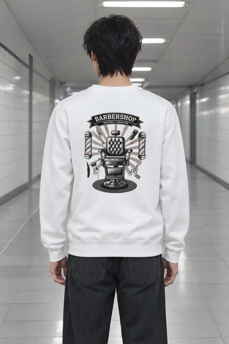 "Barbershop Shaving" Heavy Blend Unisex Crewneck Sweatshirt