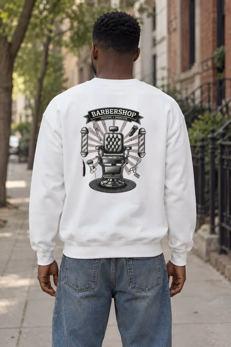 "Barbershop Shaving" Heavy Blend Unisex Crewneck Sweatshirt