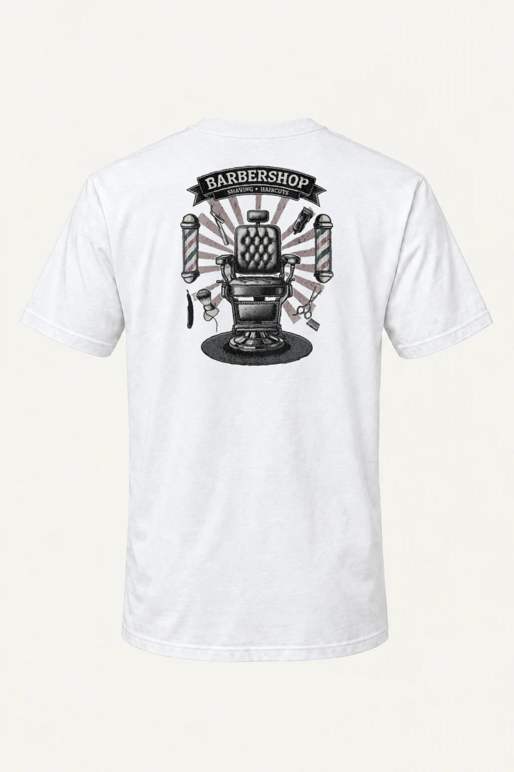 "Barbershop Shaving" Heavyweight Unisex Crewneck T-shirt | Gildan 5000
