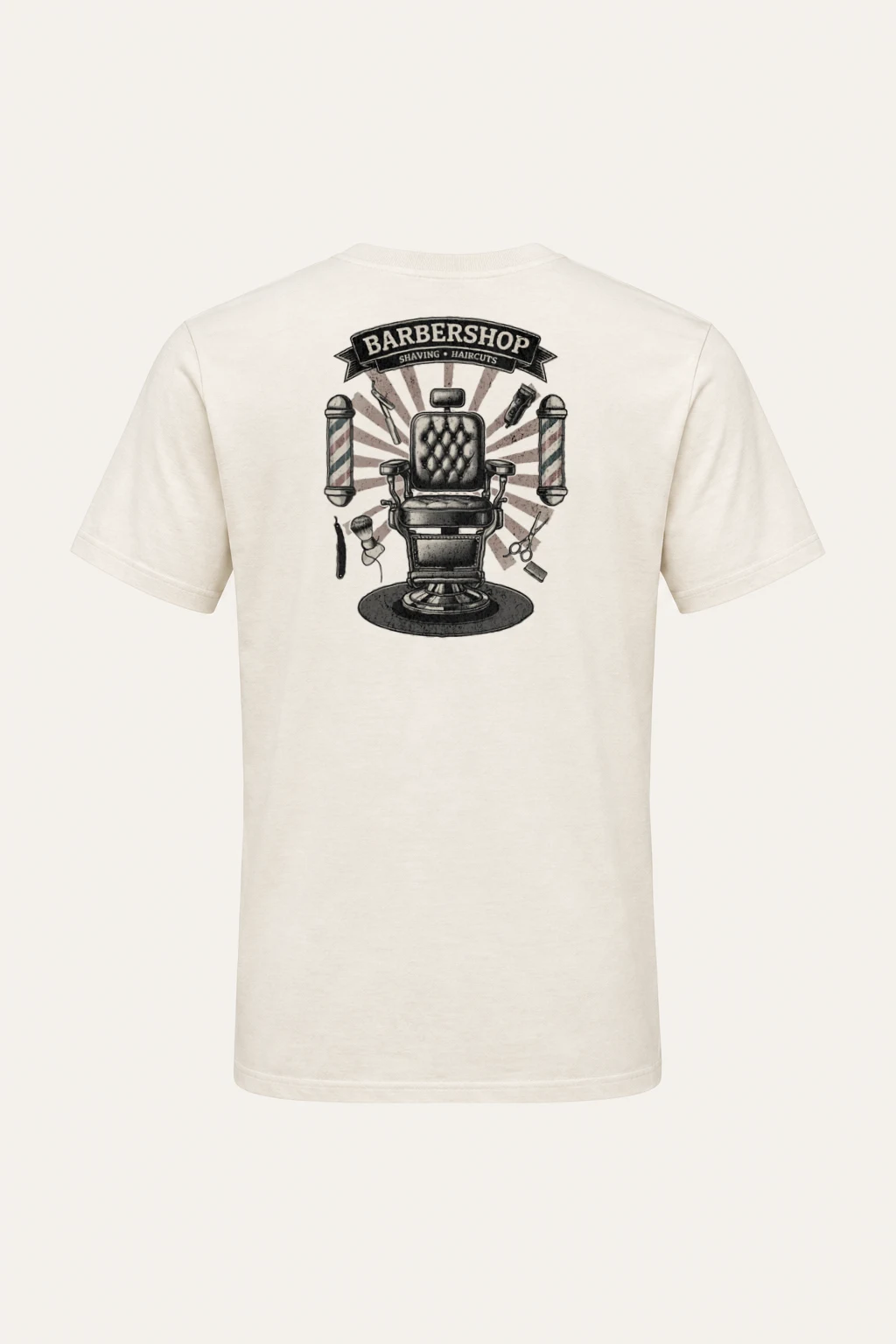 "Barbershop Shaving" Heavyweight Unisex Crewneck T-shirt | Gildan 5000