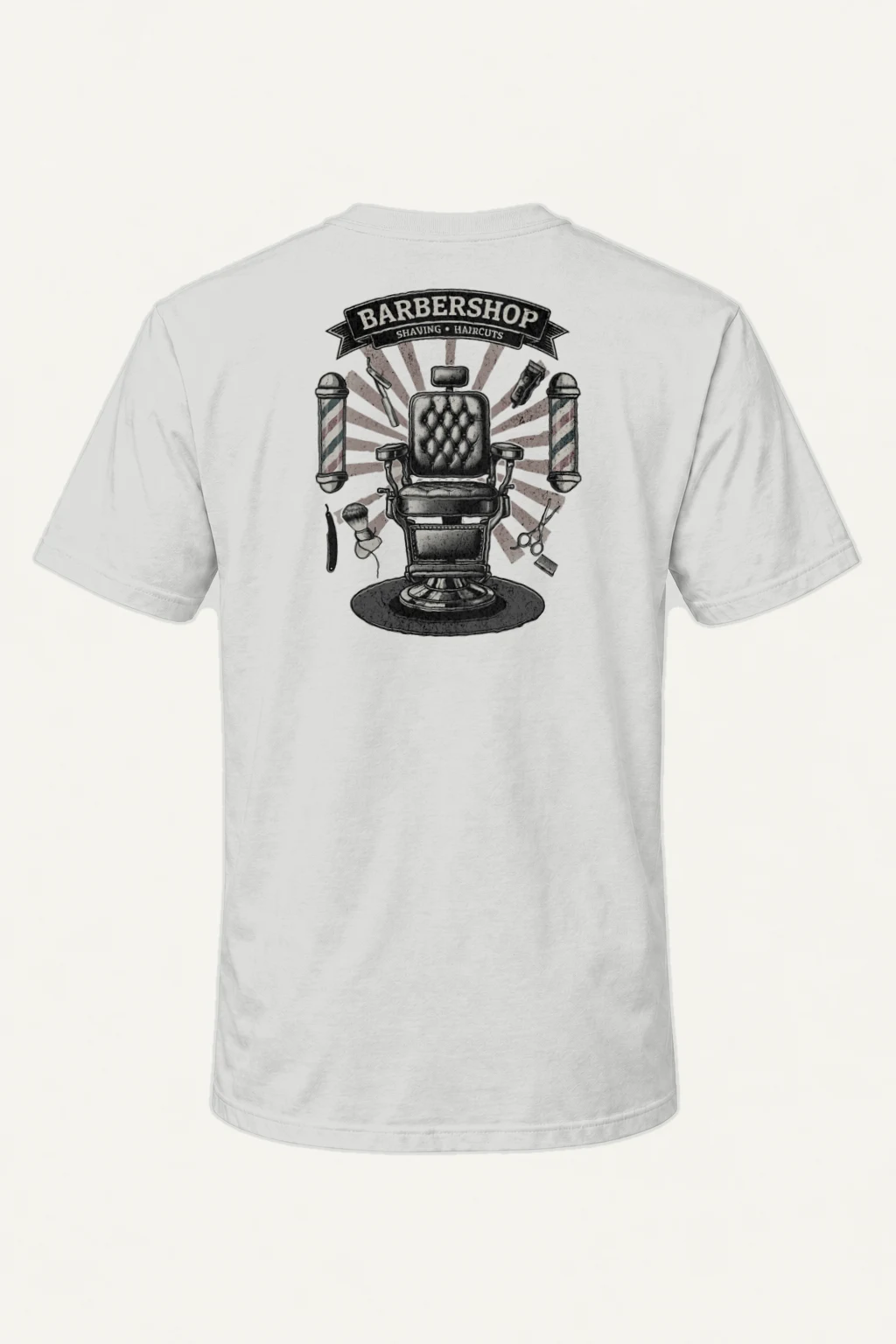 "Barbershop Shaving" Heavyweight Unisex Crewneck T-shirt | Gildan 5000