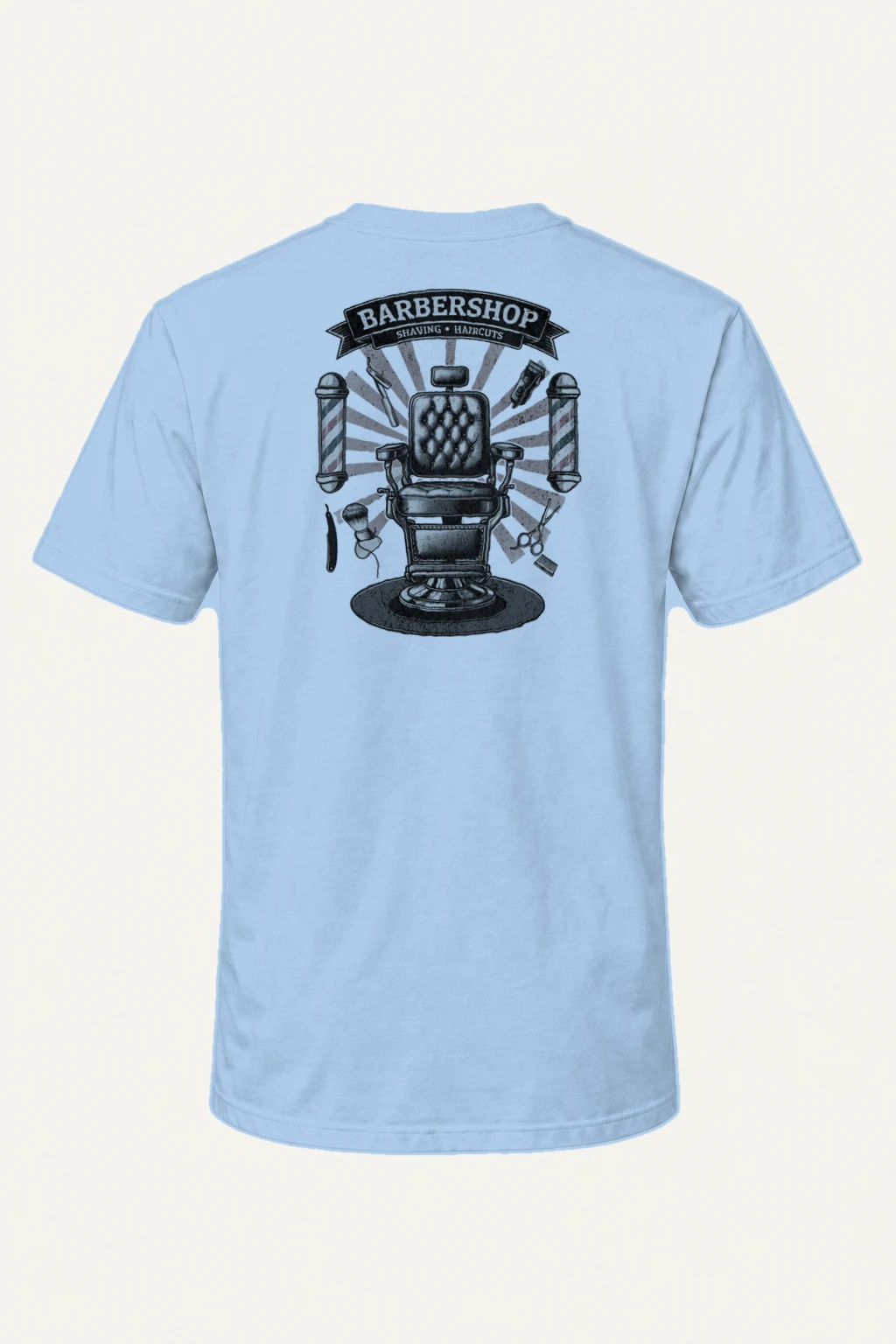 "Barbershop Shaving" Heavyweight Unisex Crewneck T-shirt | Gildan 5000