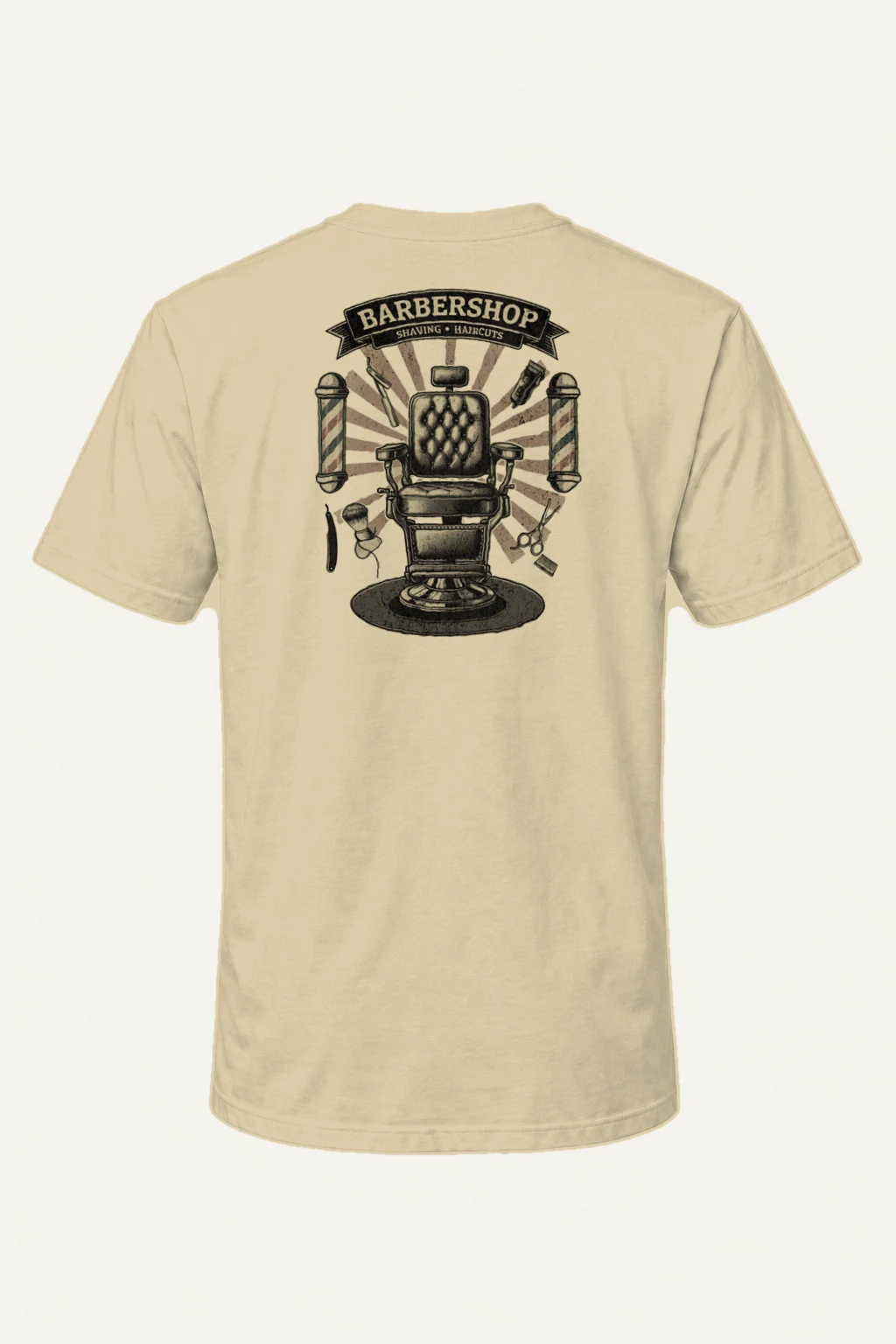 "Barbershop Shaving" Heavyweight Unisex Crewneck T-shirt | Gildan 5000