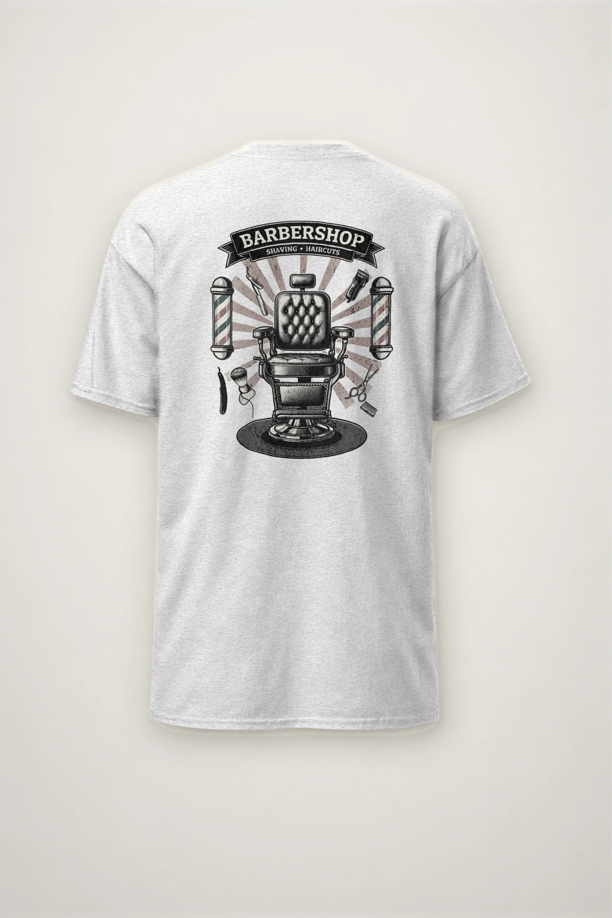 "Barbershop Shaving" Heavyweight Unisex Crewneck T-shirt