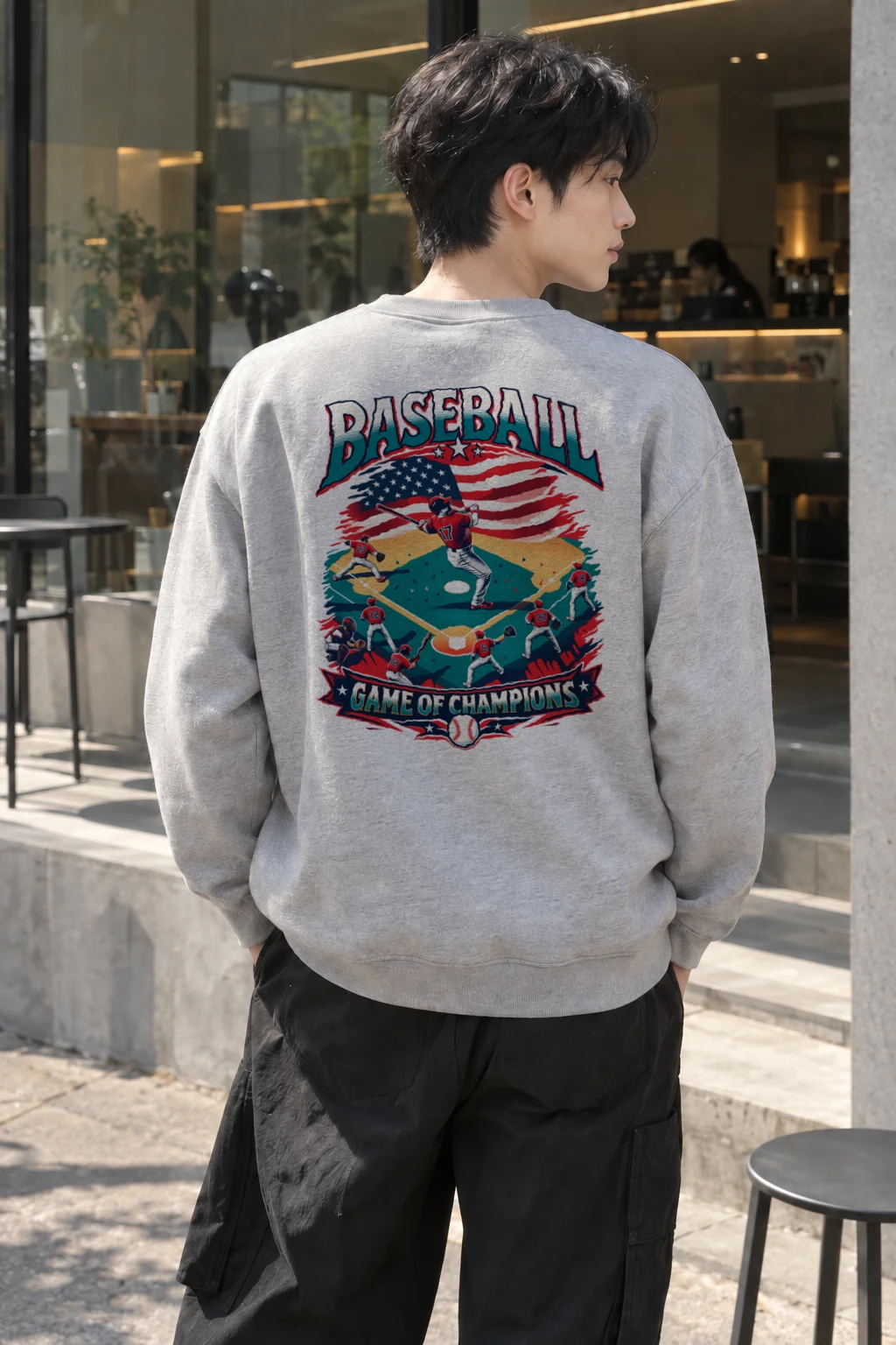 "Baseball Game Of Champions" Heavy Blend Unisex Crewneck Sweatshirt | Gildan 18000
