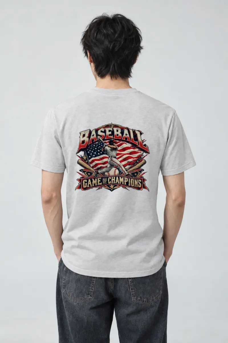 "Baseball Game Of Champions" Heavyweight Unisex Crewneck T-shirt | Gildan 5000