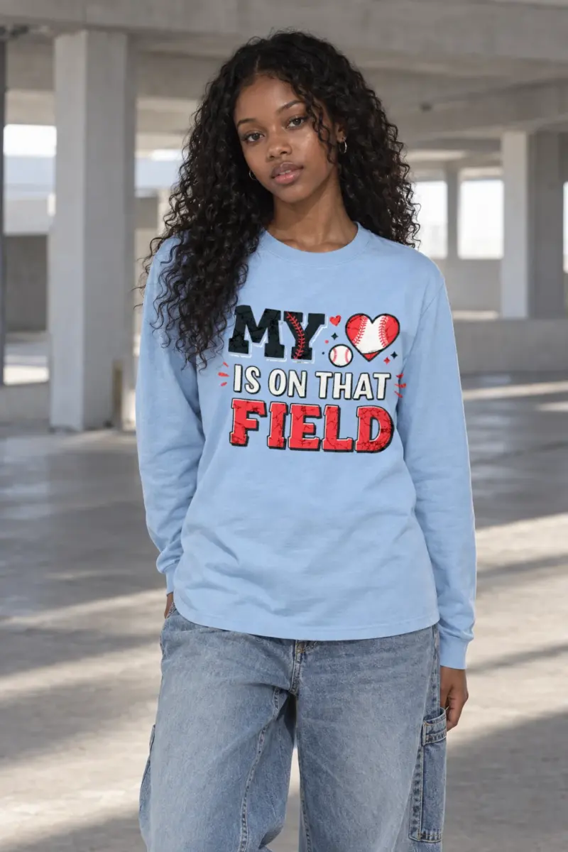 "Baseball Heart Stitch" Unisex Longsleeve T-shirt