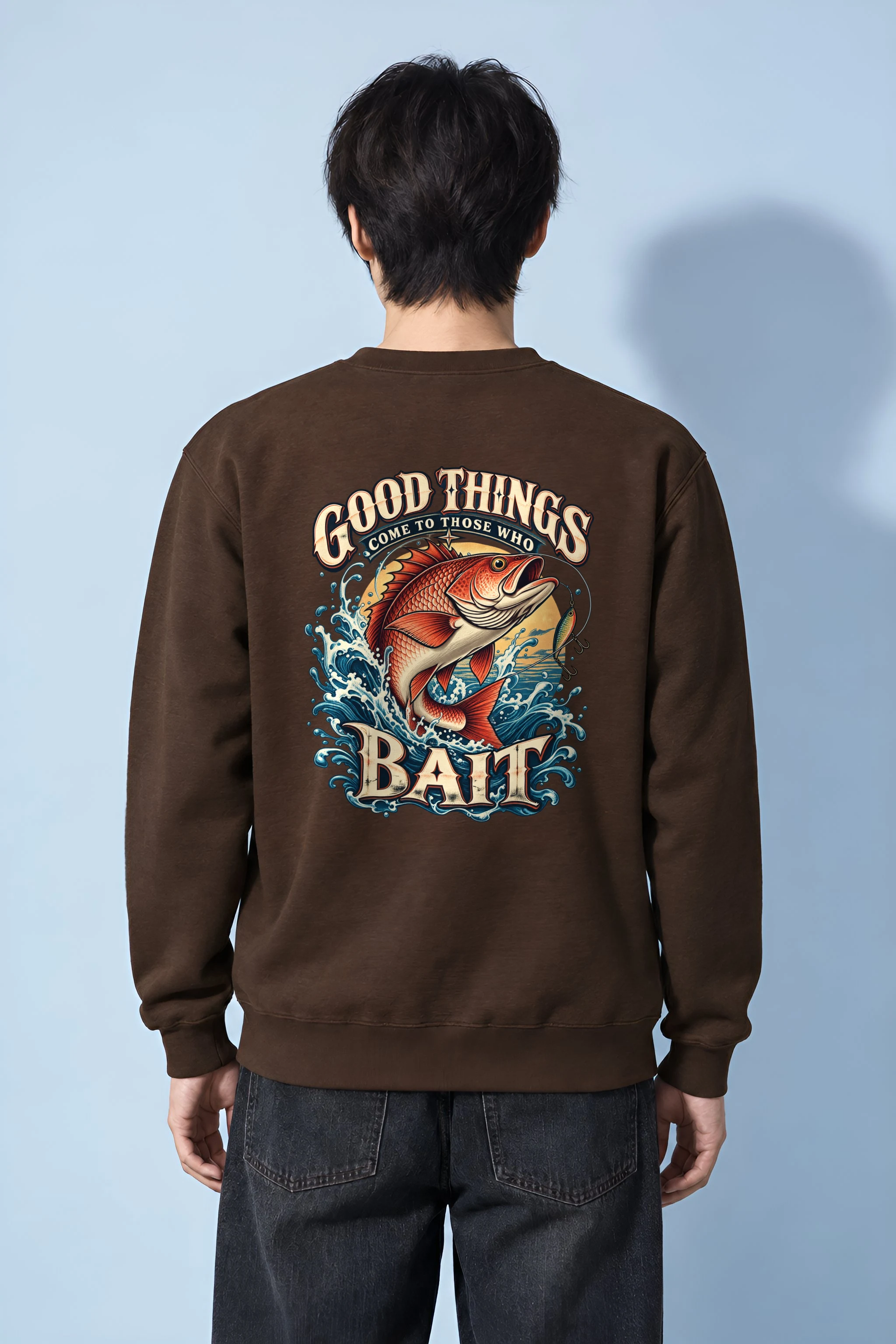 "Bass Bait Club" Heavy Blend Unisex Crewneck Sweatshirt