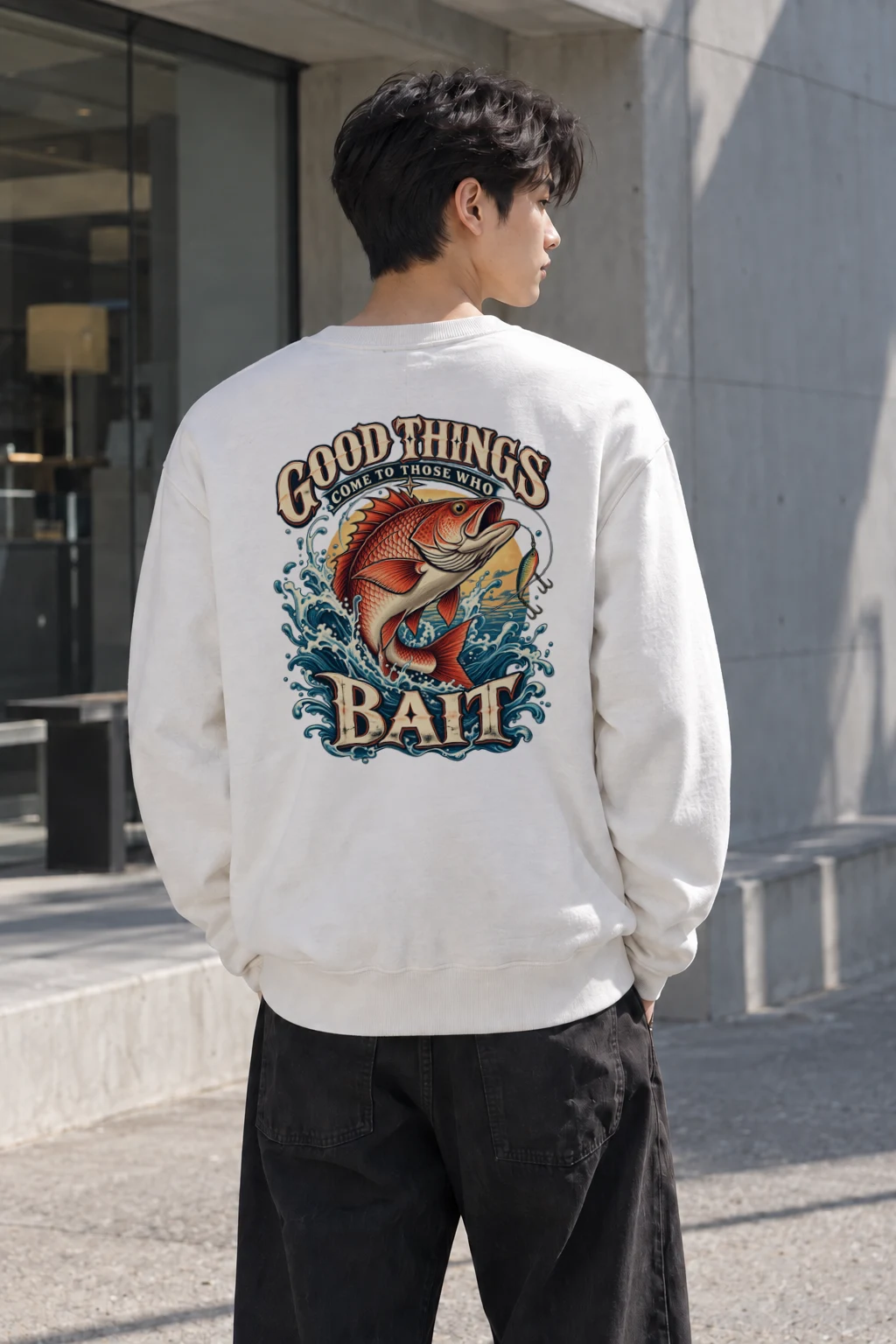 "Bass Bait Club" Heavy Blend Unisex Crewneck Sweatshirt | Gildan 18000