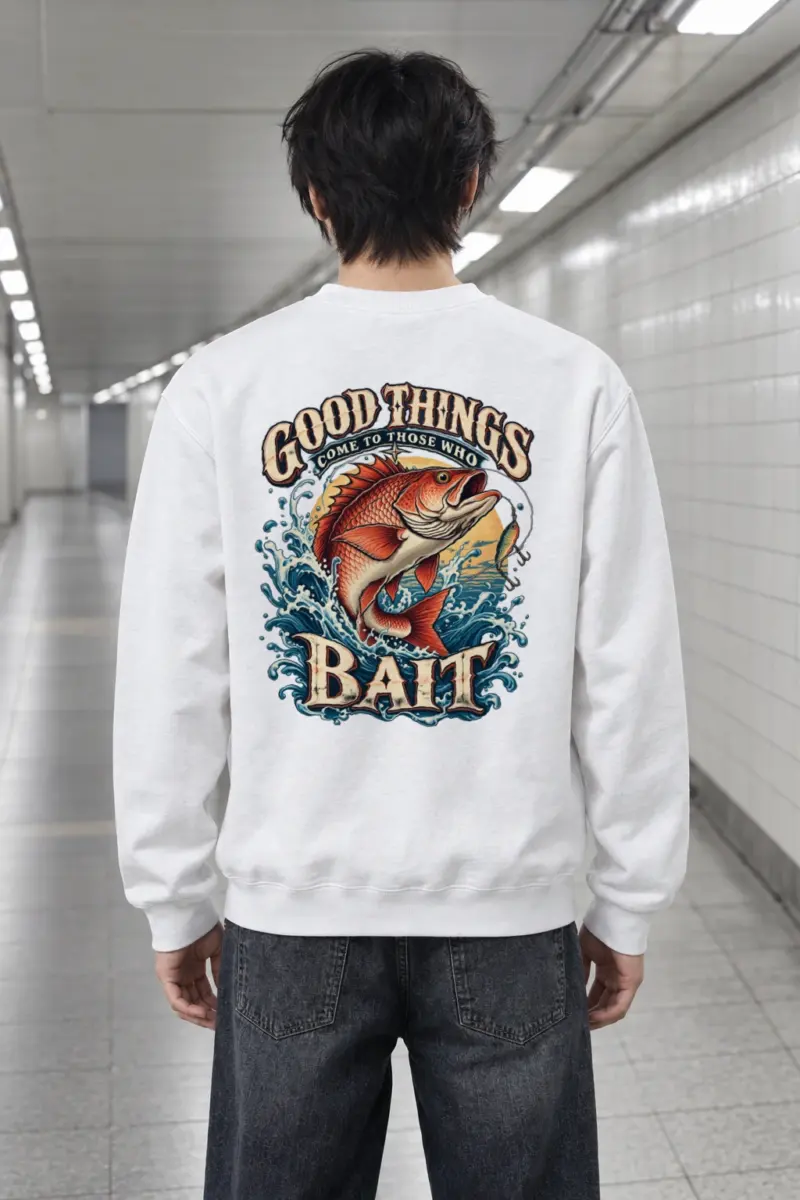 "Bass Bait Club" Heavy Blend Unisex Crewneck Sweatshirt | Gildan 18000