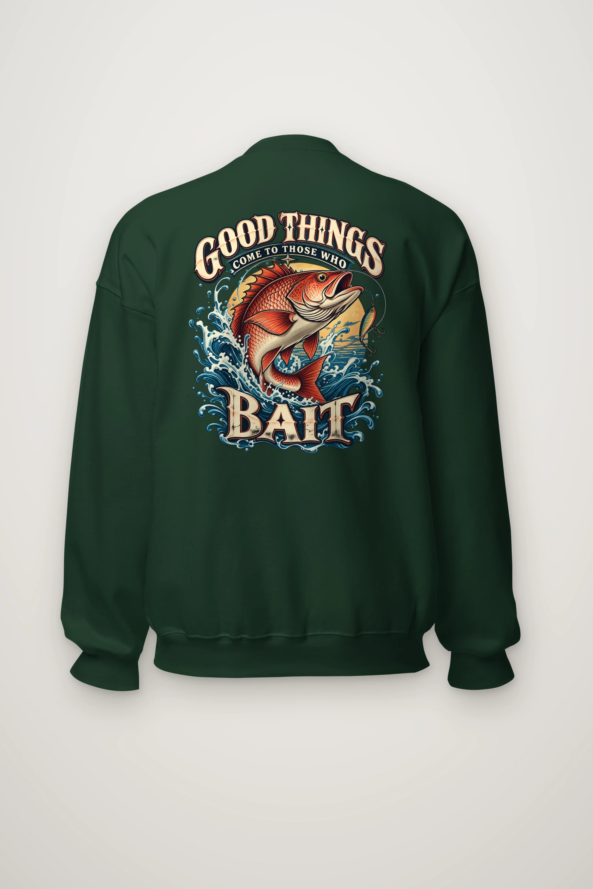"Bass Bait Club" Heavy Blend Unisex Crewneck Sweatshirt