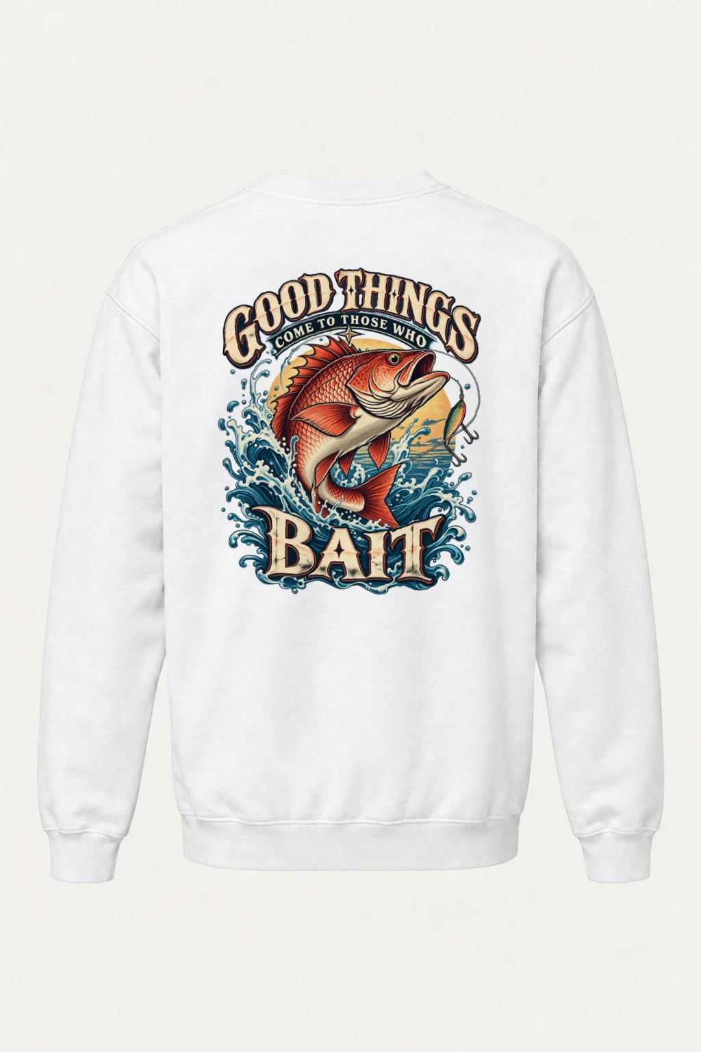 "Bass Bait Club" Heavy Blend Unisex Crewneck Sweatshirt | Gildan 18000