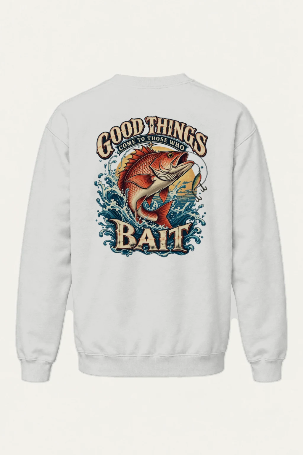 "Bass Bait Club" Heavy Blend Unisex Crewneck Sweatshirt | Gildan 18000