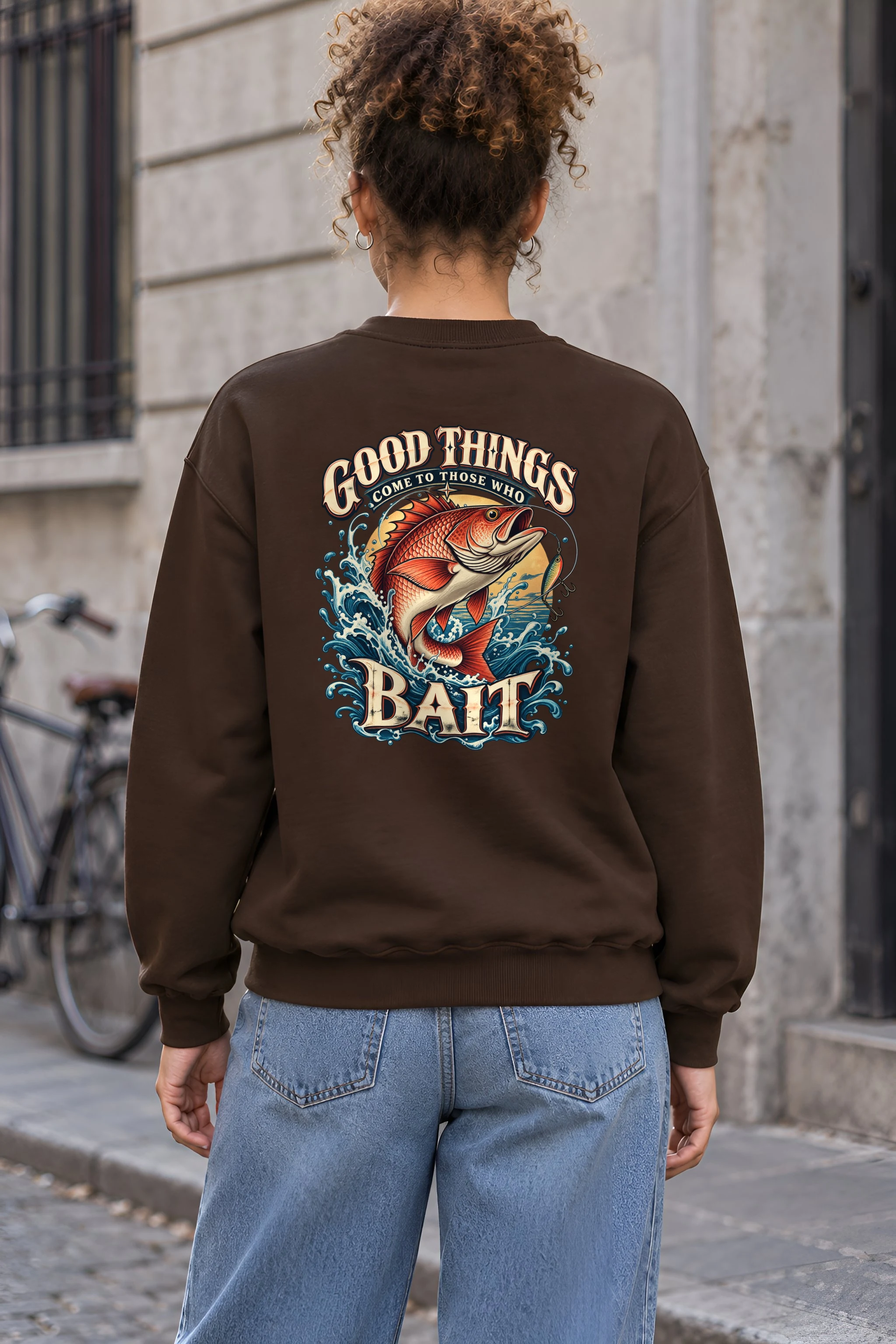"Bass Bait Club" 1 Crewneck Sweatshirt