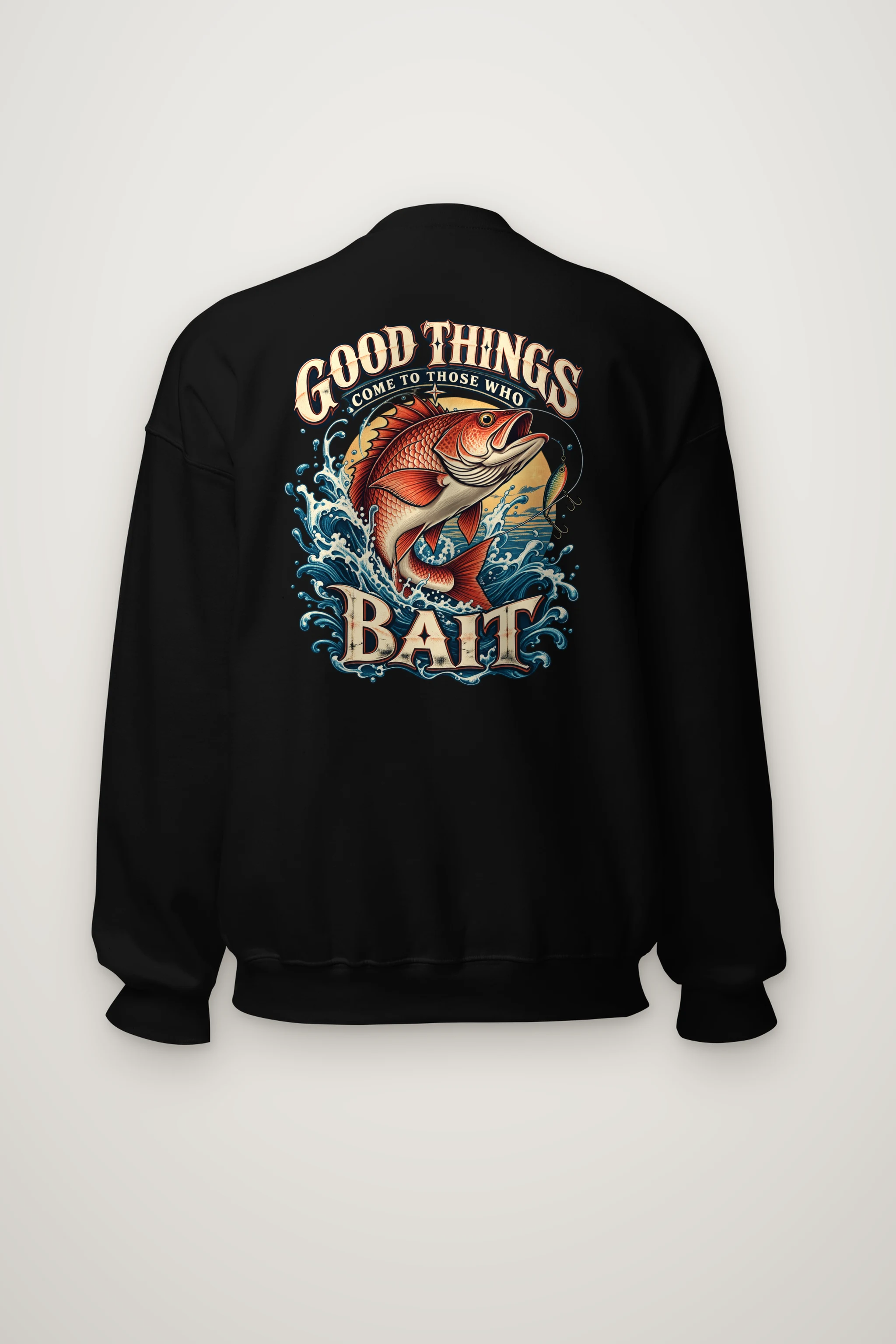 "Bass Bait Club" Heavy Blend Unisex Crewneck Sweatshirt