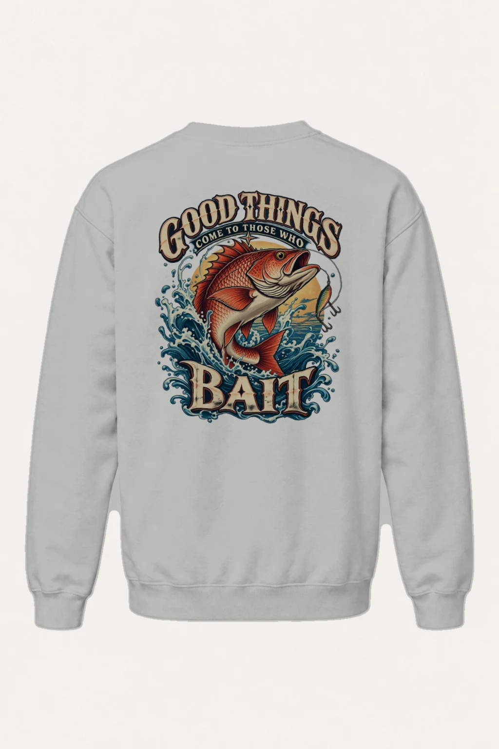 "Bass Bait Club" Heavy Blend Unisex Crewneck Sweatshirt | Gildan 18000