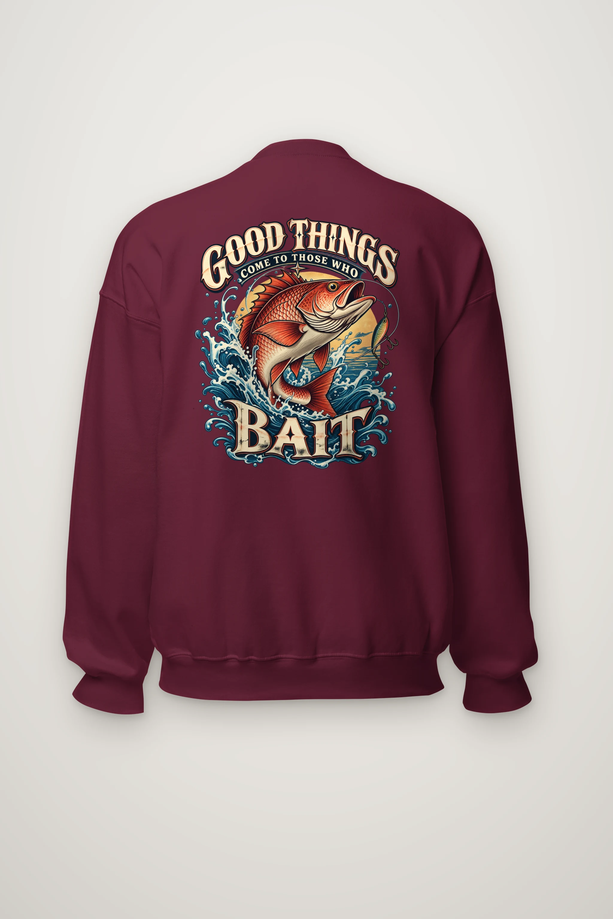 "Bass Bait Club" Heavy Blend Unisex Crewneck Sweatshirt