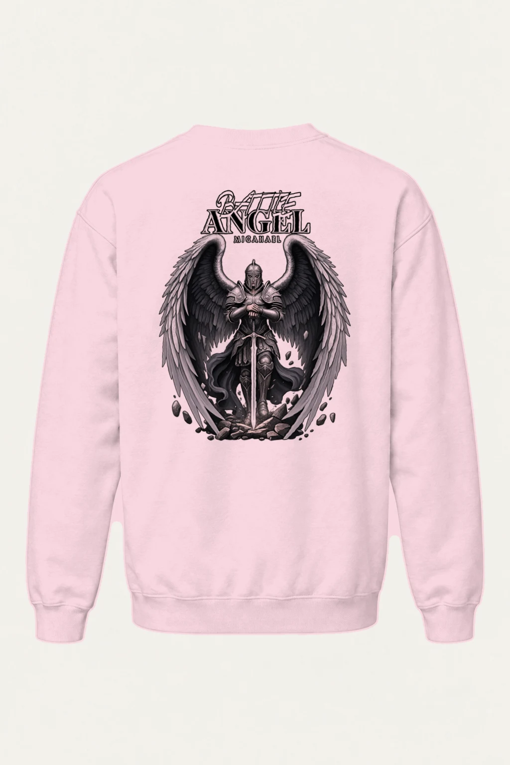 "Battle Angel Michael" Heavy Blend Unisex Crewneck Sweatshirt | Gildan 18000
