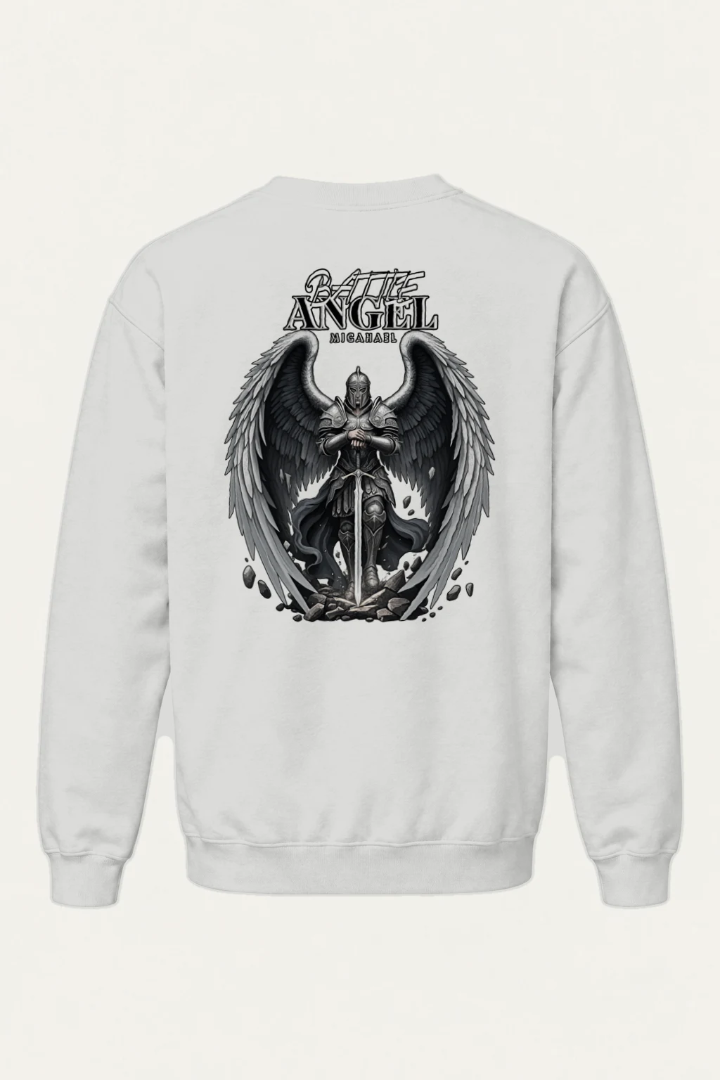 "Battle Angel Michael" Heavy Blend Unisex Crewneck Sweatshirt | Gildan 18000