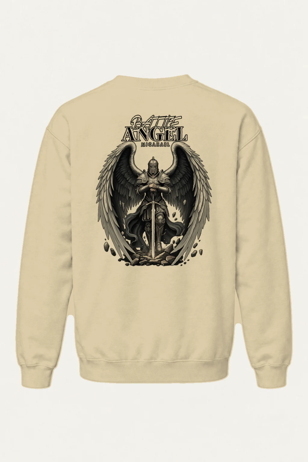 "Battle Angel Michael" Heavy Blend Unisex Crewneck Sweatshirt | Gildan 18000