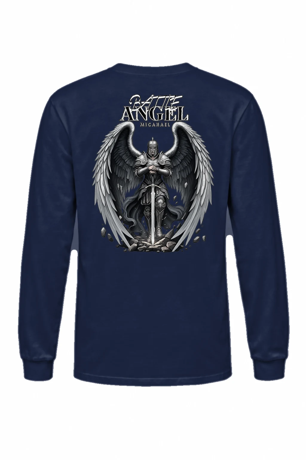"Battle Angel Michael" Unisex Longsleeve T-shirt | Gildan 2400