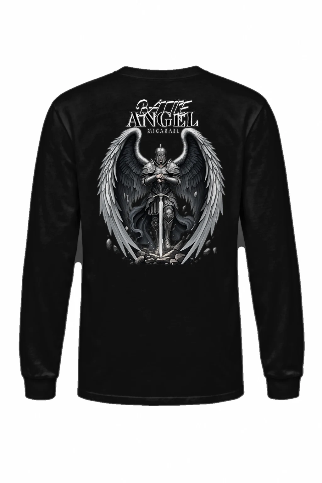 "Battle Angel Michael" Unisex Longsleeve T-shirt | Gildan 2400