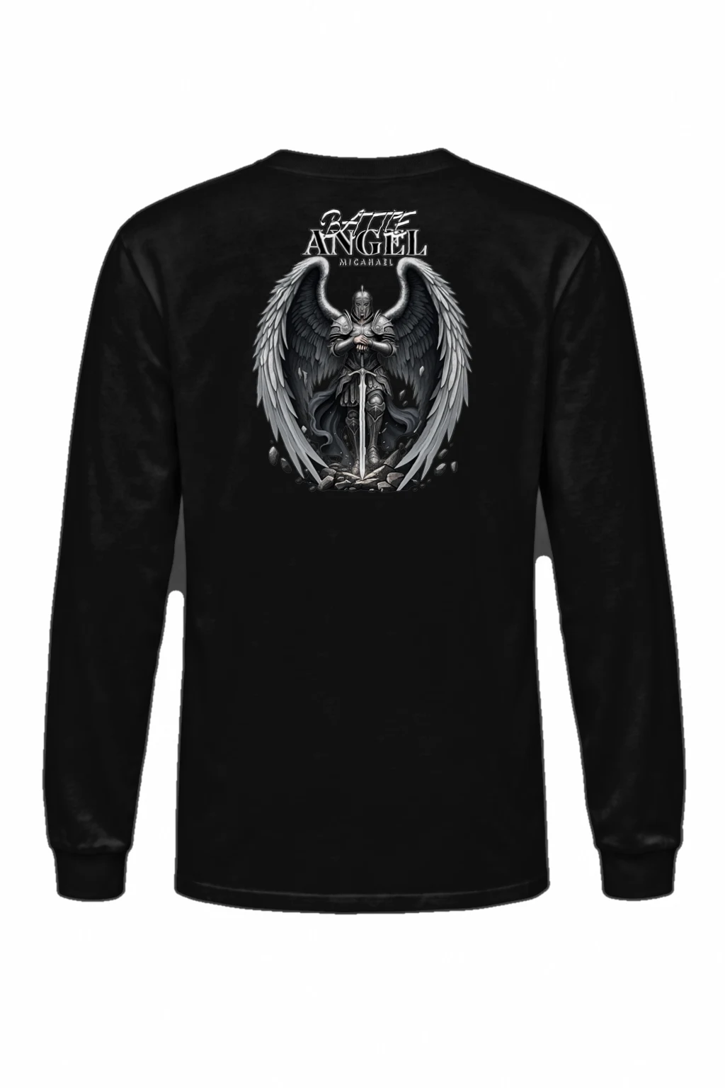 "Battle Angel Michael" Unisex Longsleeve T-shirt | Gildan 2400