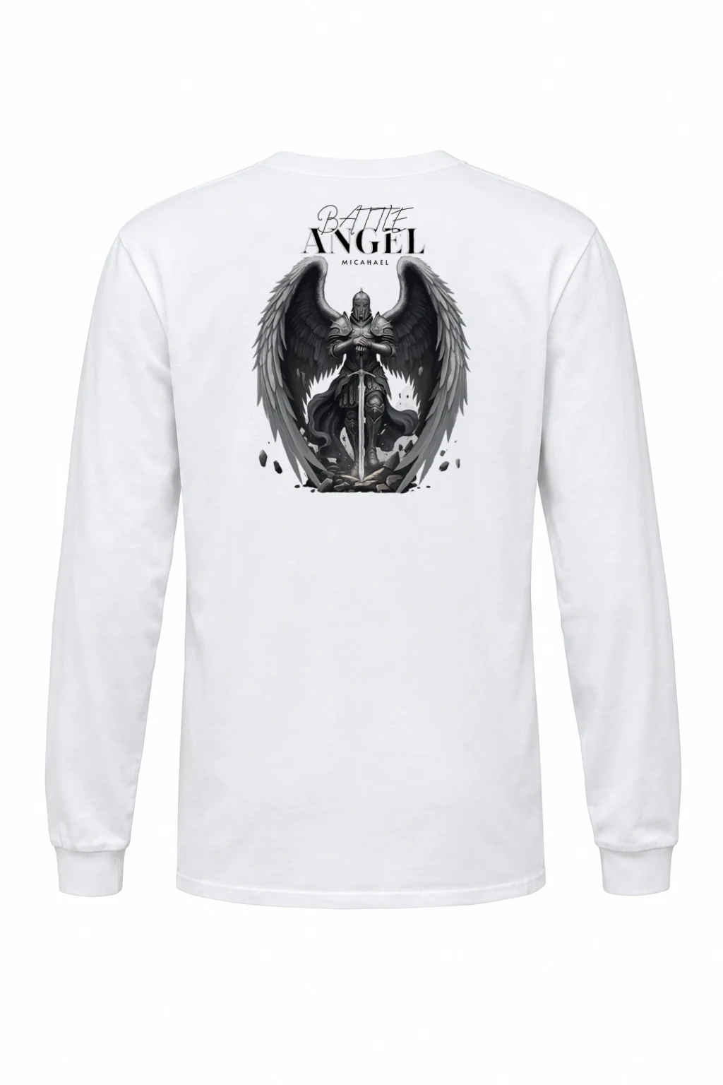 "Battle Angel Michael" Unisex Longsleeve T-shirt | Gildan 2400