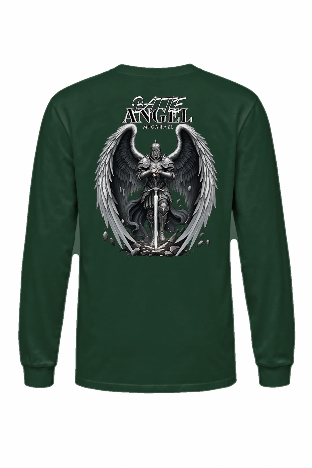 "Battle Angel Michael" Unisex Longsleeve T-shirt | Gildan 2400