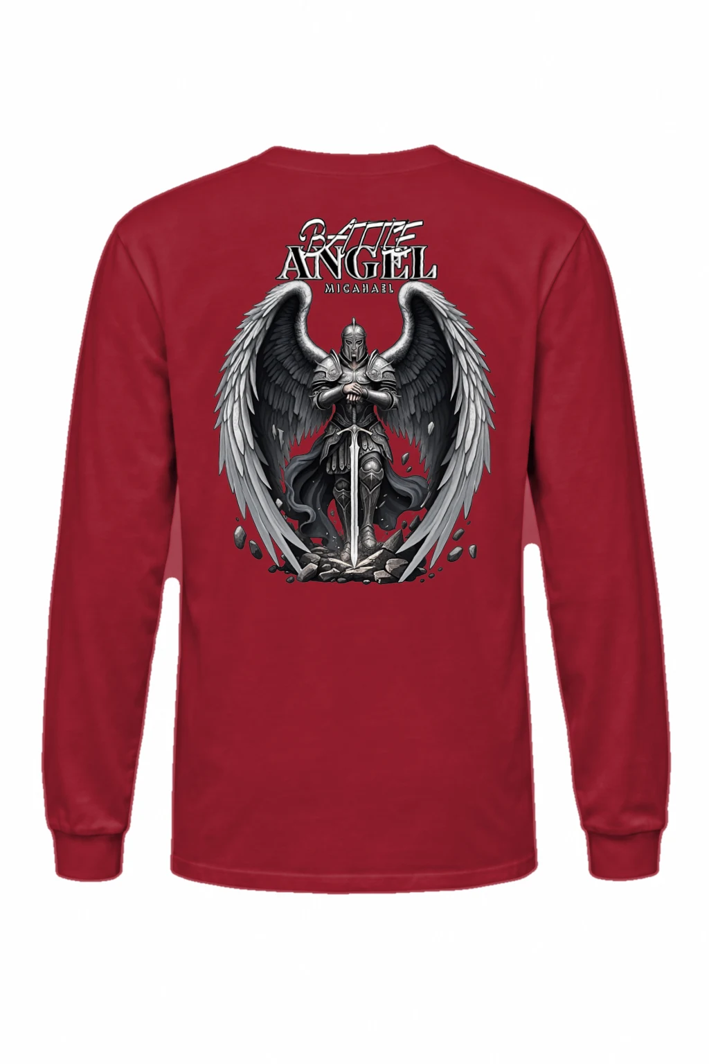 "Battle Angel Michael" Unisex Longsleeve T-shirt | Gildan 2400