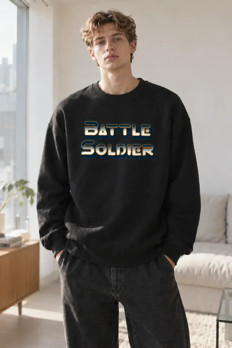 "Battle Soldier" Heavy Blend Unisex Crewneck Sweatshirt | Gildan 18000