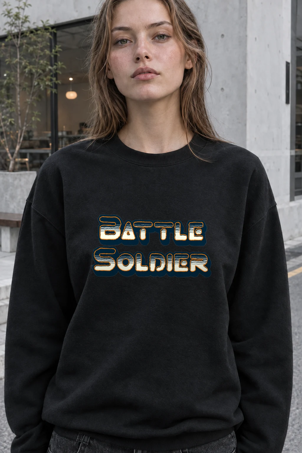 "Battle Soldier" Heavy Blend Unisex Crewneck Sweatshirt | Gildan 18000