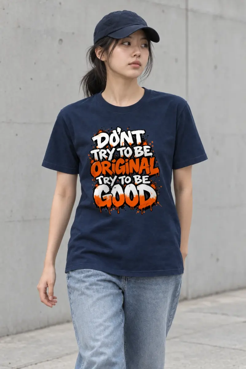 "Be Good" Heavyweight Unisex Crewneck T-shirt | Gildan 5000