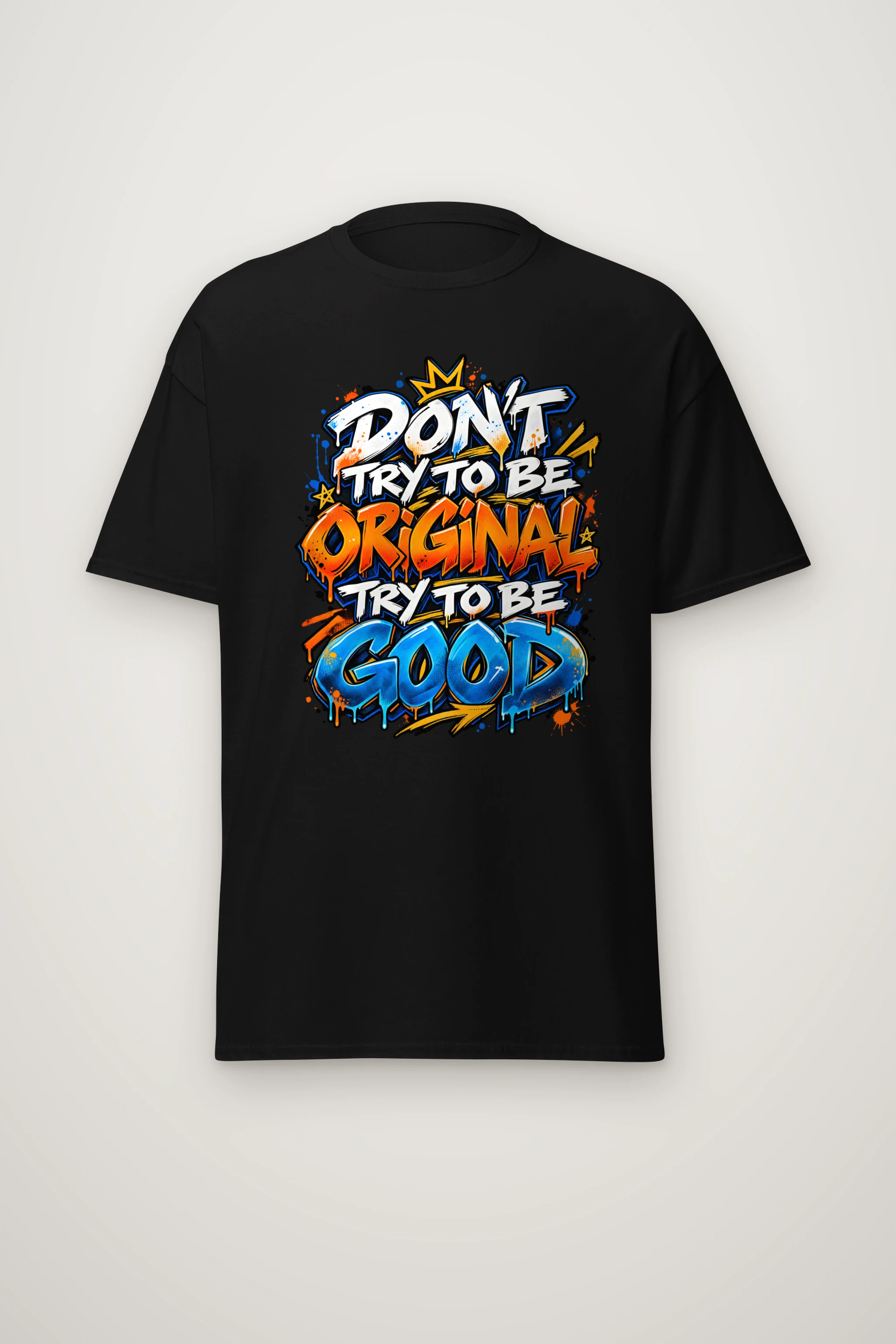 "Try To Be Good" Heavyweight Unisex Crewneck T-shirt