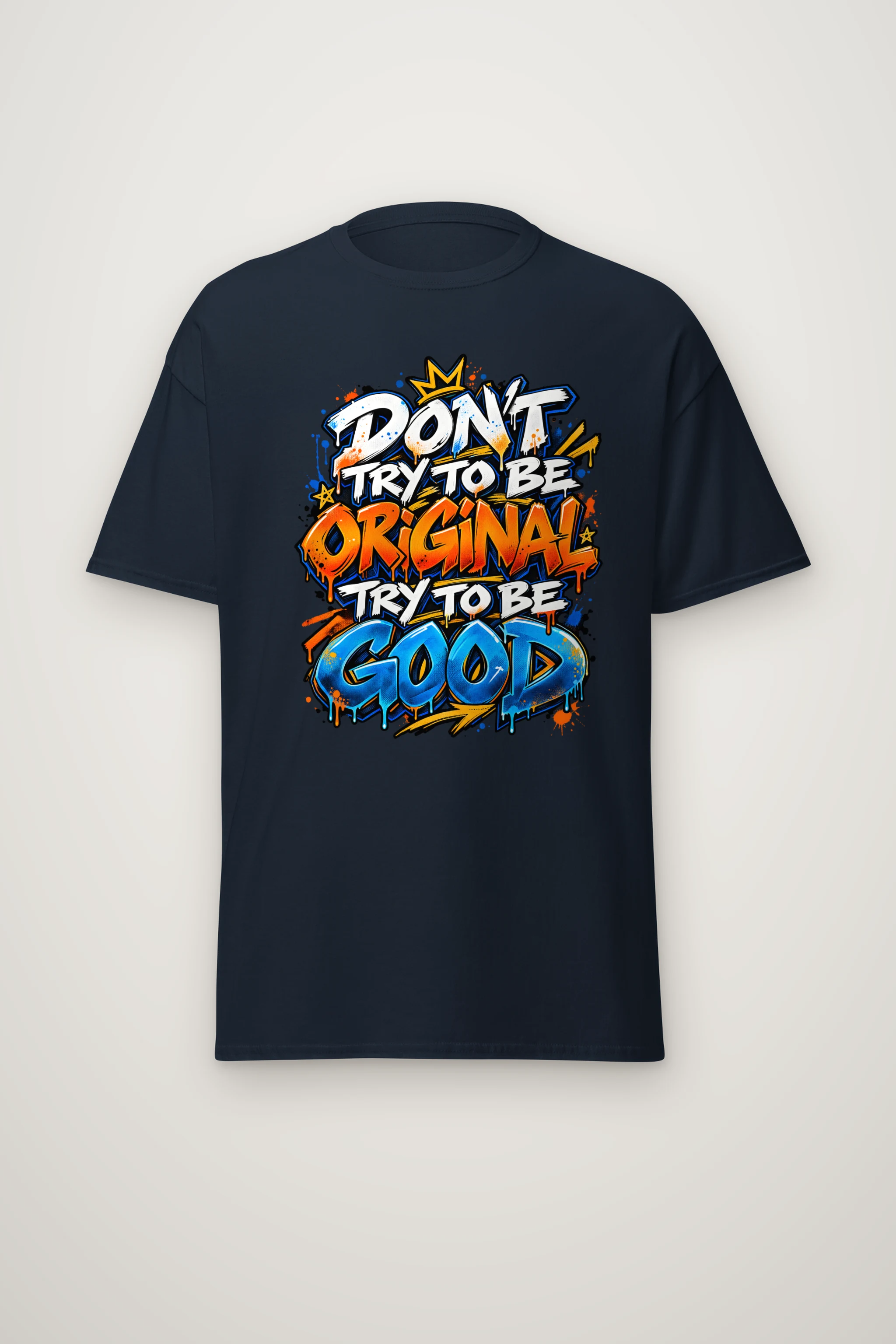 "Try To Be Good" Heavyweight Unisex Crewneck T-shirt